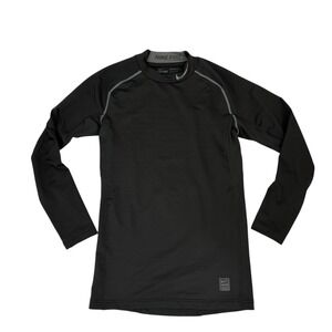 Nike Pro Dri-FIT Mens Compression Long Sleeve Mock Neck Shirt Black Large
